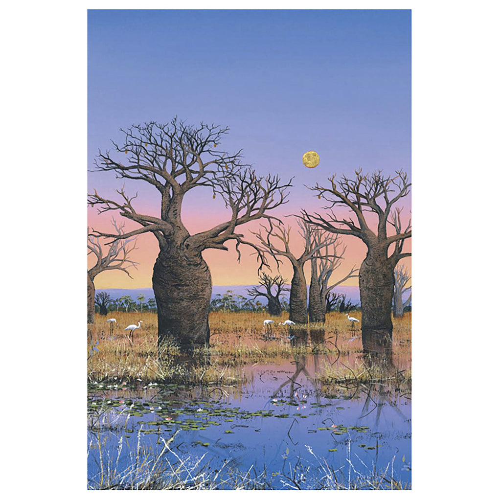 . "Brolgas and the Kimberley Moon II" . - Windram Art
